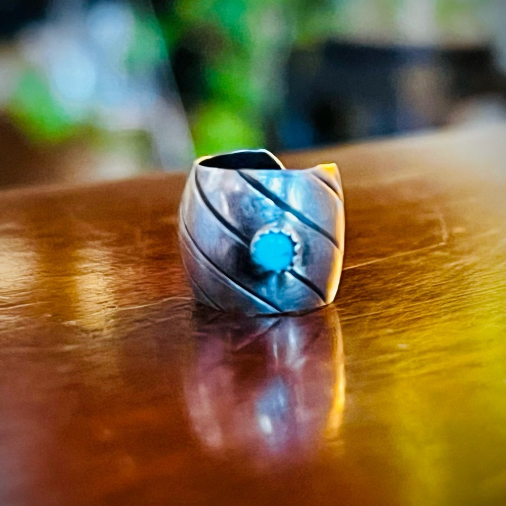 Silver & Turquoise Ear Cuff